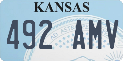 KS license plate 492AMV