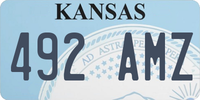 KS license plate 492AMZ