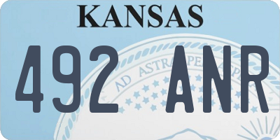 KS license plate 492ANR