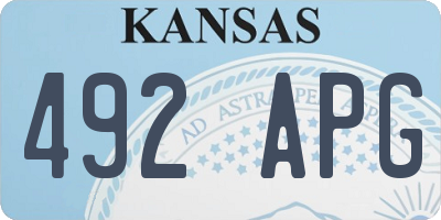 KS license plate 492APG