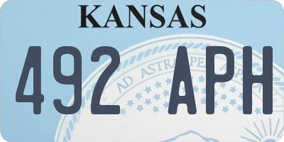 KS license plate 492APH