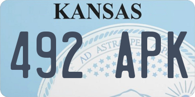 KS license plate 492APK