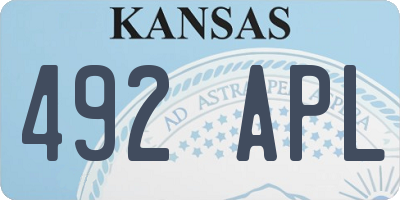 KS license plate 492APL