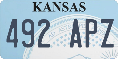 KS license plate 492APZ