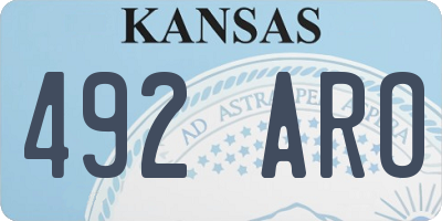 KS license plate 492ARO