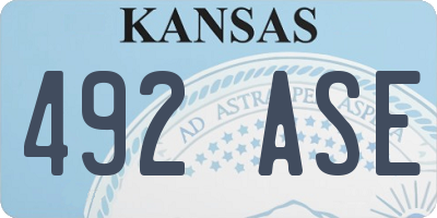 KS license plate 492ASE