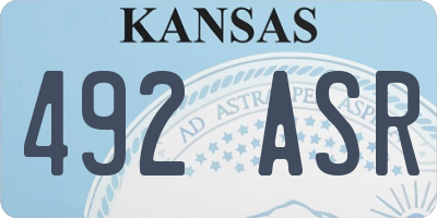 KS license plate 492ASR