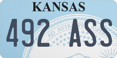 KS license plate 492ASS