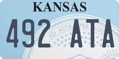 KS license plate 492ATA