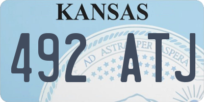 KS license plate 492ATJ
