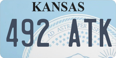 KS license plate 492ATK