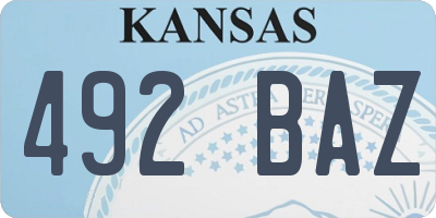 KS license plate 492BAZ