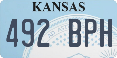 KS license plate 492BPH