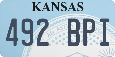 KS license plate 492BPI