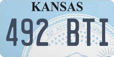 KS license plate 492BTI