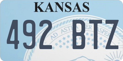 KS license plate 492BTZ