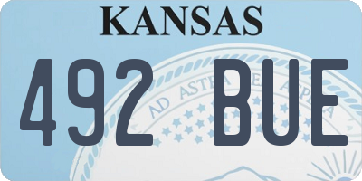 KS license plate 492BUE