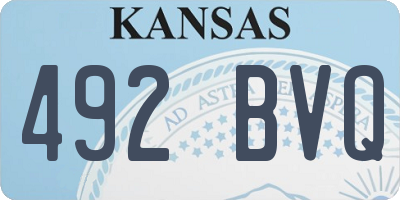 KS license plate 492BVQ