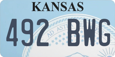 KS license plate 492BWG