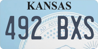 KS license plate 492BXS