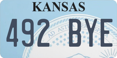 KS license plate 492BYE