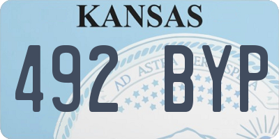 KS license plate 492BYP