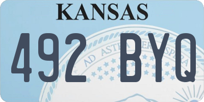 KS license plate 492BYQ