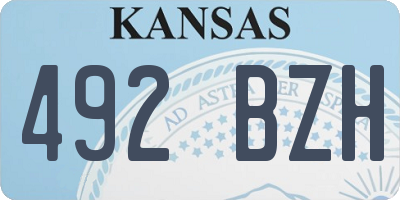 KS license plate 492BZH