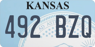 KS license plate 492BZQ