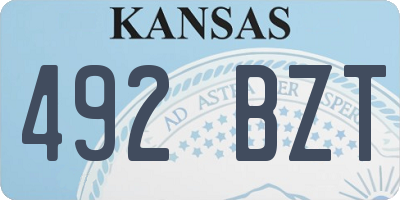 KS license plate 492BZT