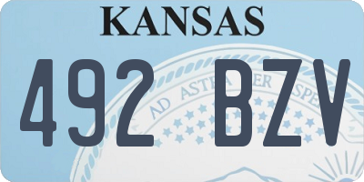 KS license plate 492BZV