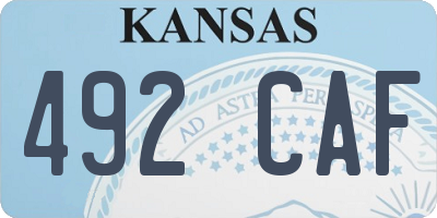 KS license plate 492CAF