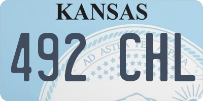 KS license plate 492CHL