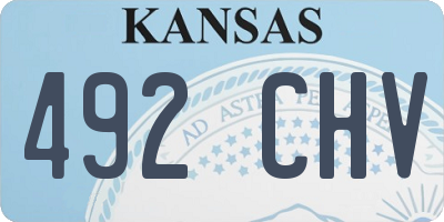 KS license plate 492CHV