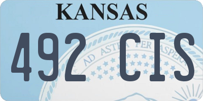 KS license plate 492CIS
