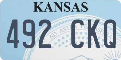 KS license plate 492CKQ