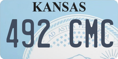 KS license plate 492CMC