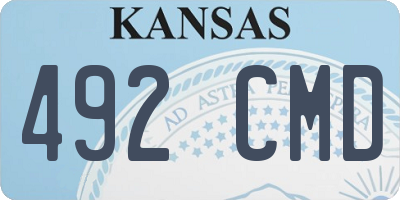 KS license plate 492CMD