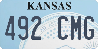 KS license plate 492CMG