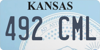 KS license plate 492CML