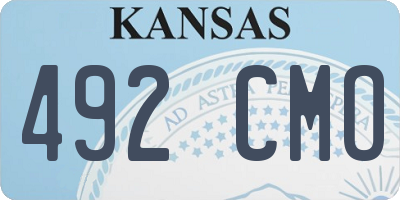 KS license plate 492CMO