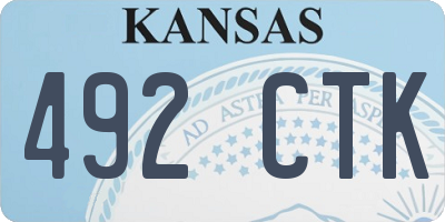 KS license plate 492CTK