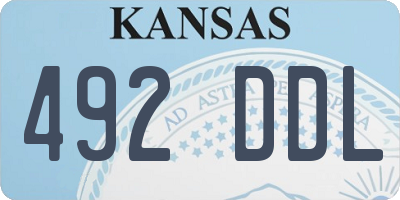 KS license plate 492DDL