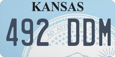 KS license plate 492DDM