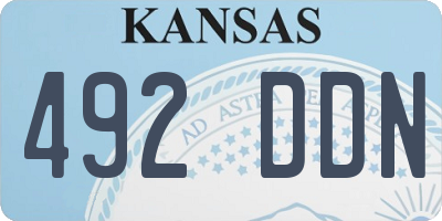 KS license plate 492DDN