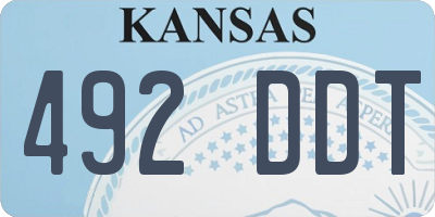 KS license plate 492DDT