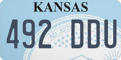 KS license plate 492DDU
