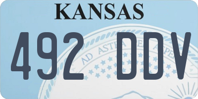 KS license plate 492DDV