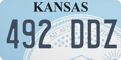 KS license plate 492DDZ