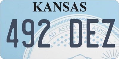 KS license plate 492DEZ